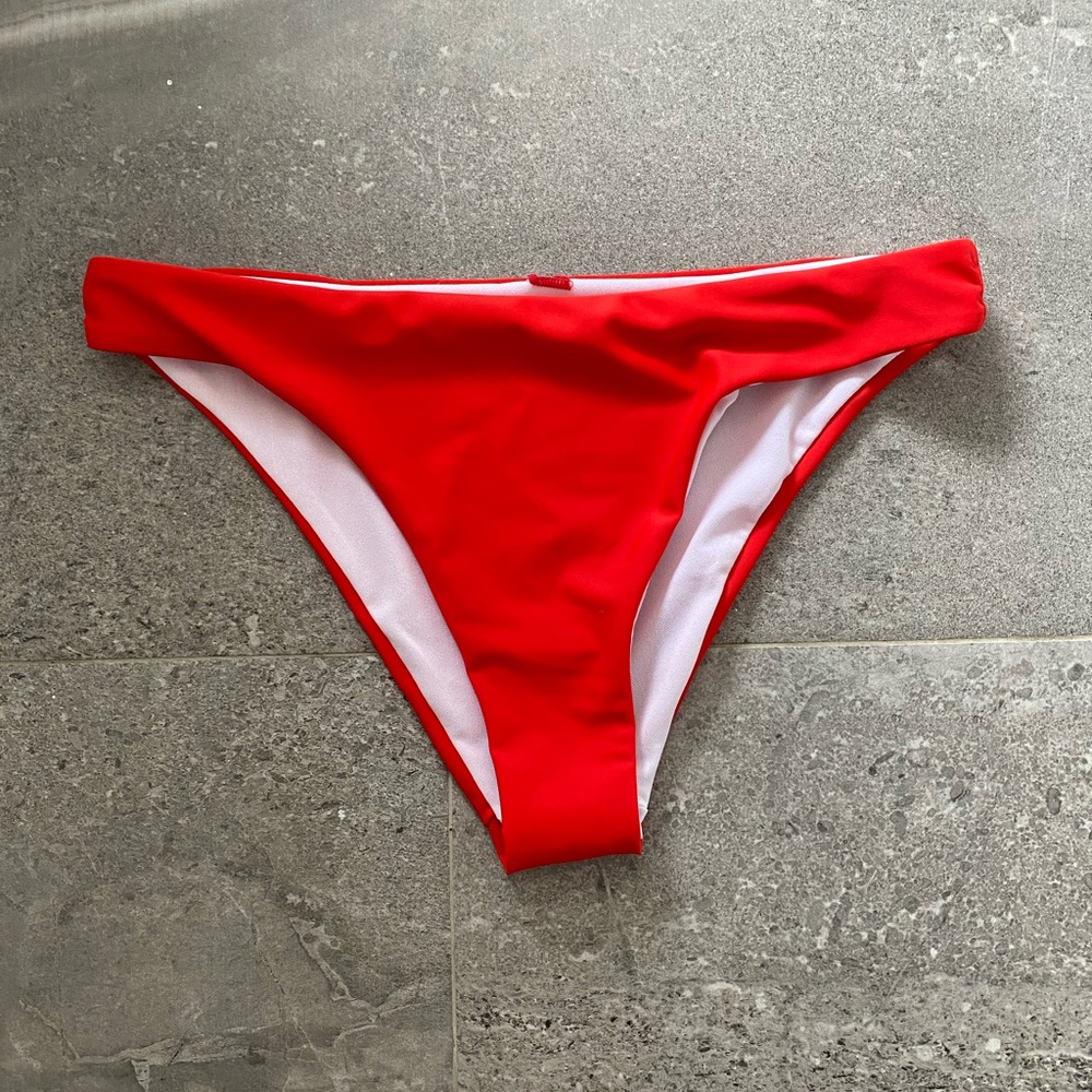 SHEIN Bikini Red Plain Bottoms